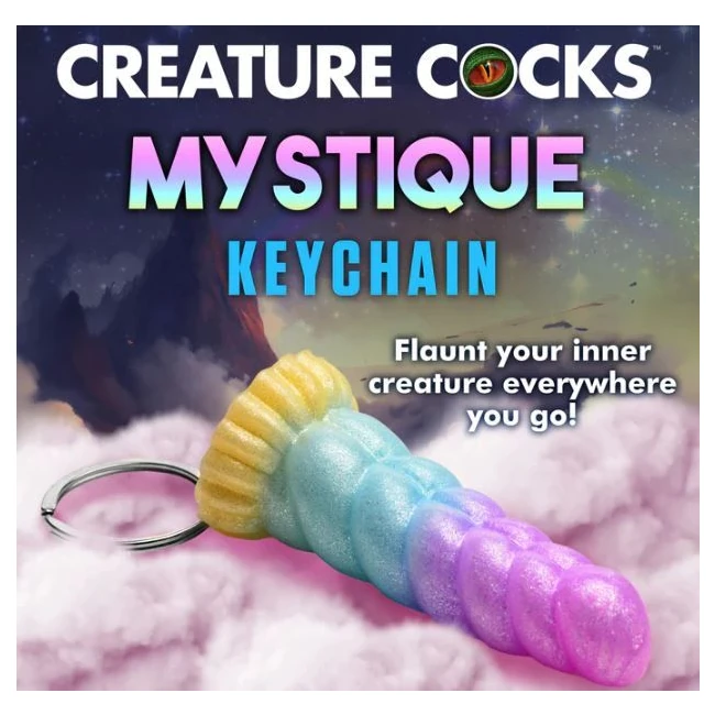 Creature Cocks Mystique Unicorn Silicone Keychain - Overview