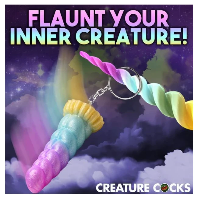 Creature Cocks Mystique Unicorn Silicone Keychain - What Stands Out