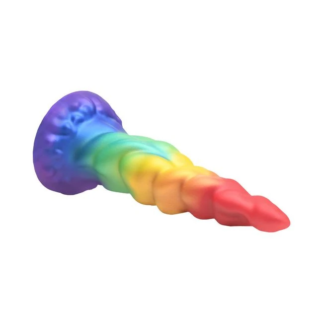 Creature Cocks Rainbow Horn Silicone Dildo - Shape & Texture