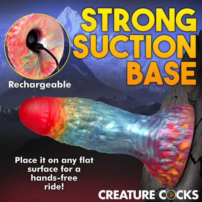 Creature Cocks Rainbow Phoenix Vibrating Silicone Dildo - Power & Performance
