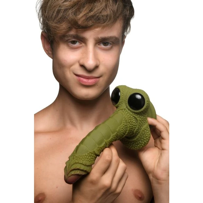 Creature Cocks Swamp Monster Green Scaly Silicone Dildo - Size & Fit