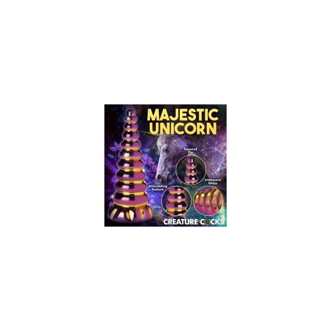 Creature Cocks Twilight Rainbow Glass Dildo - Size & Fit