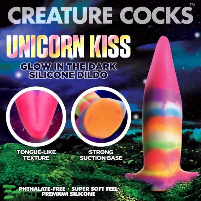 Creature Cocks Unicorn Kiss Glow in the Dark Tongue - Additional Features