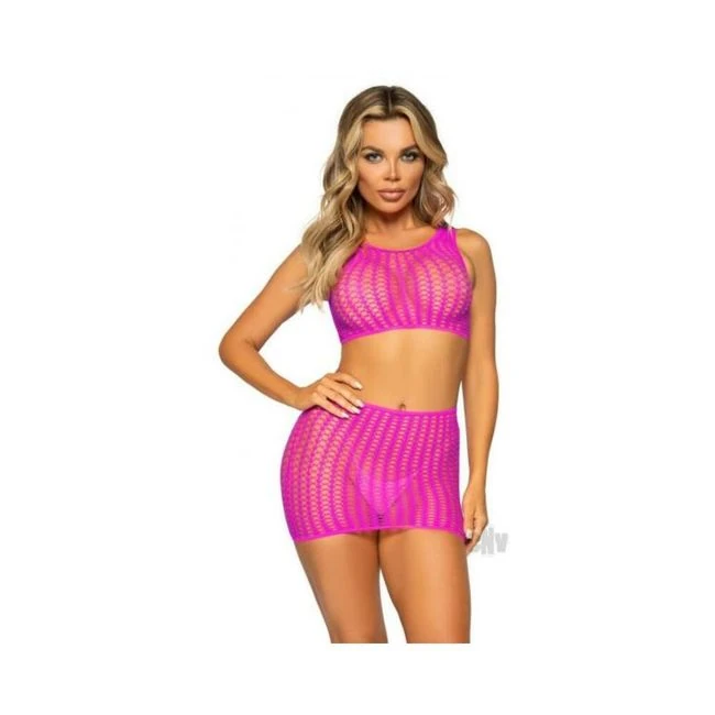 Crochet Tank Top/mini Skirtos Orng - Fabric & Feel