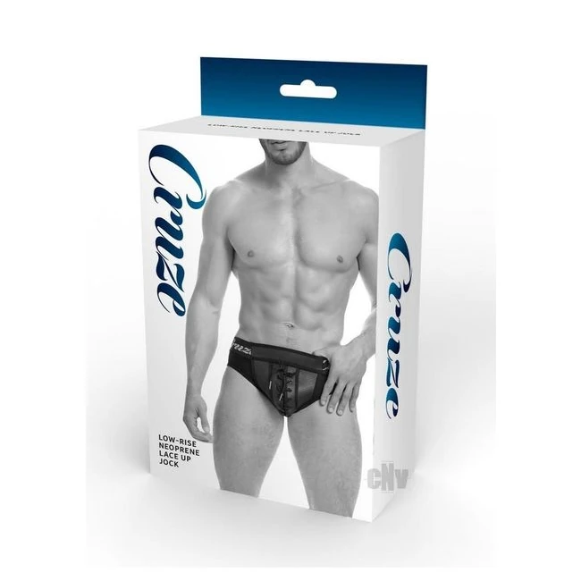 Cruze Kickoff Lace Up Jockstrap Blk - Overview