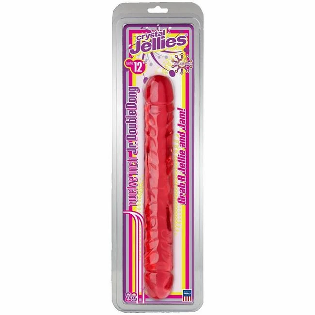 Crystal Jellies Jr. Dbl Dong - Flexible and Realistic Feel