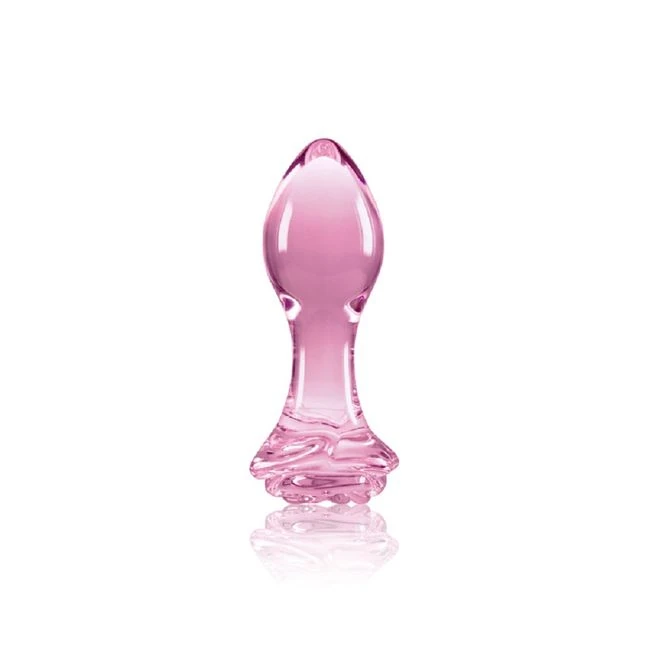Crystal Rose Glass Anal Plug - Shape & Comfort
