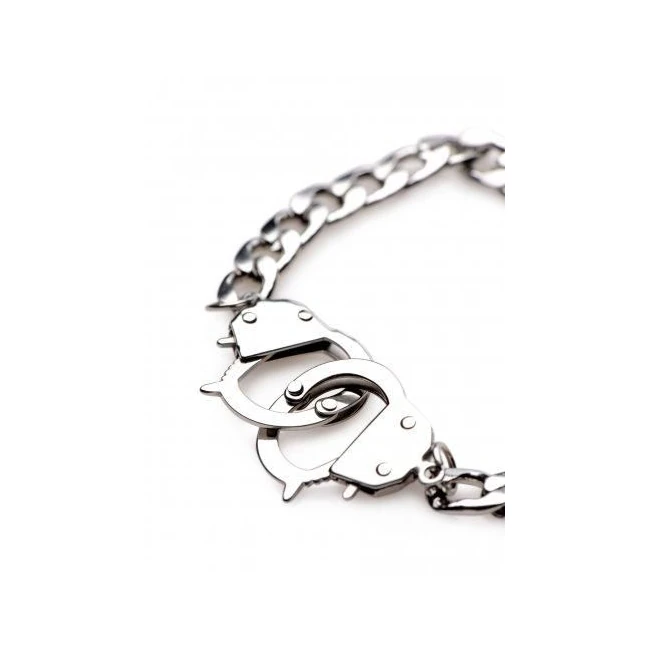 Cuff Him Handcuff Bracelet Stainless Steel Silver - Hardware & Fasteners