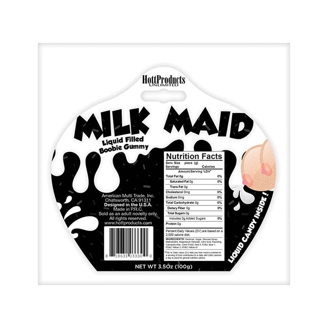 Cum Shots Milk Maid Liquid Filled Gummy Boobs - Overview