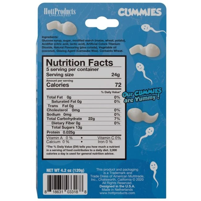 Cummies Sperm Shape Gummy - Key Details