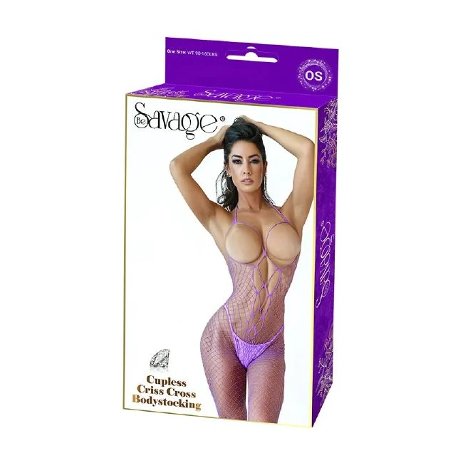 Cupless Criss Cross Bodystocking - Fabric & Feel