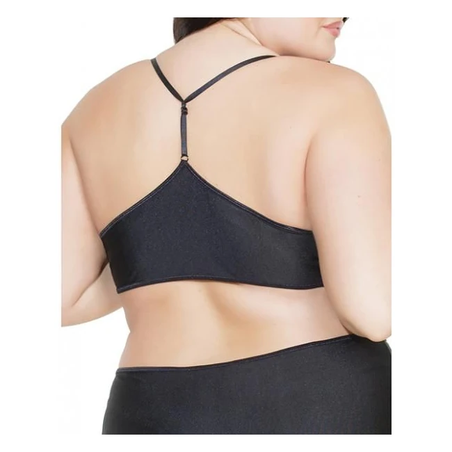 Cupless Underbust Bra Adjustable T-back Black Os/xl - Fit & Sizing