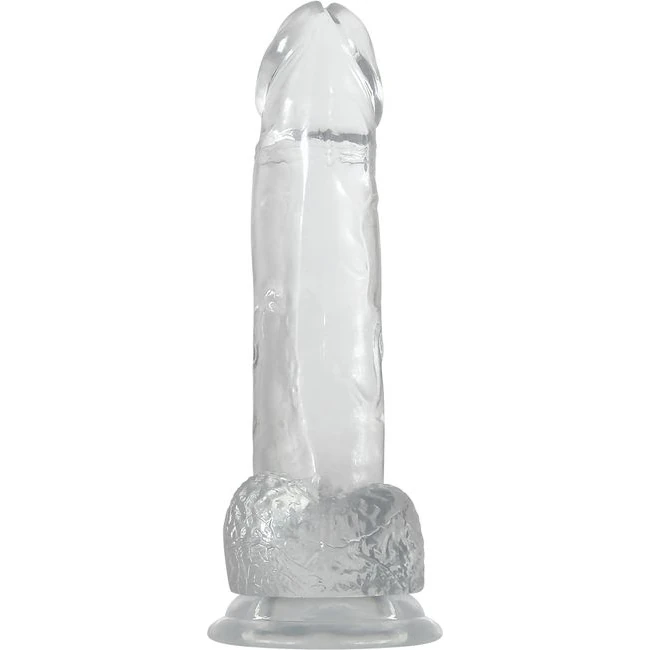 Adam & Eve Crystal Clear 8 Dildo - Shape & Texture