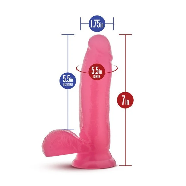 Glow Dicks Rave Pink - Suction Cup Base and Versatility