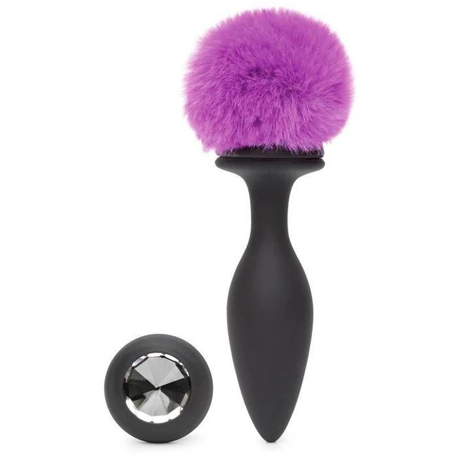 Happy Rabbit Large Vibrati Bunny Tail Butt Plug - Vibration Modes & Features