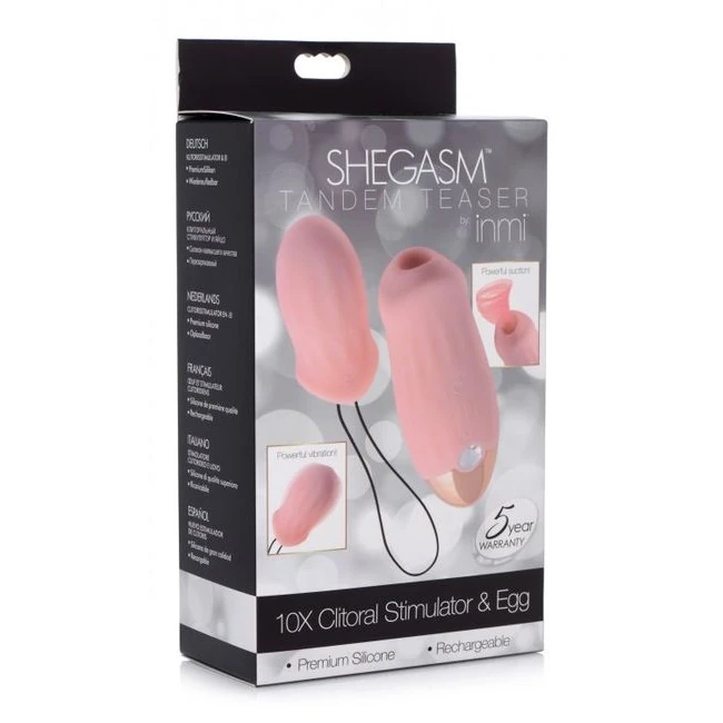 Inmi Shegasm Tandem Teaser Clitoral Stimulator & Egg - Physical Dimensions