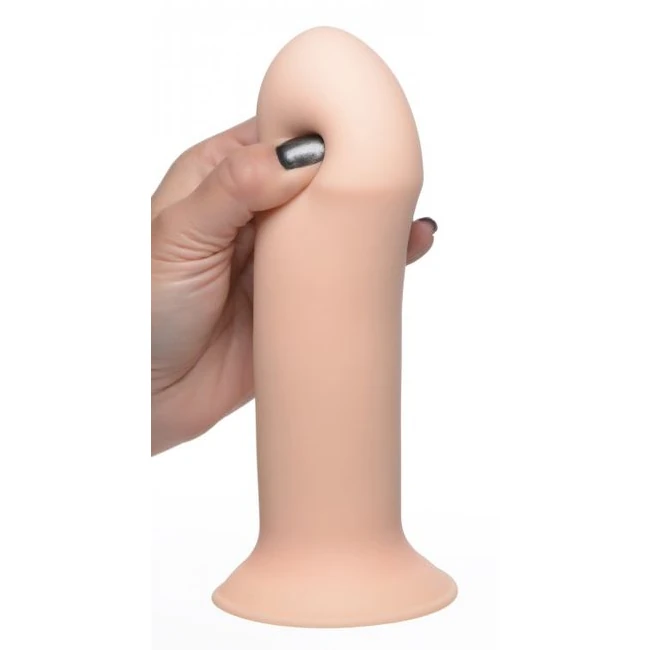 Squeeze-it Squeezable Thic Phallic Dildo- Flesh - Design & Features