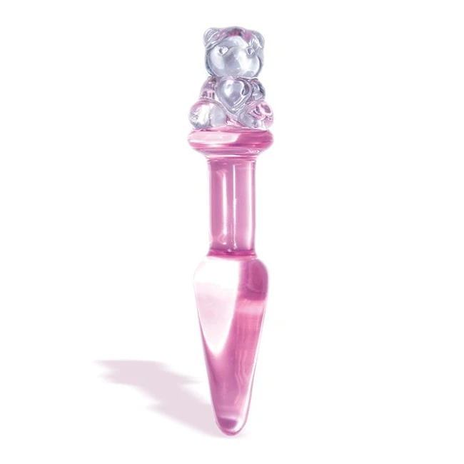 The 9s First Glass Teddy Butt Plug Pink - How It Feels