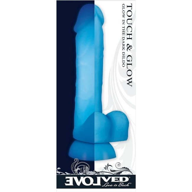 Touch & Glow Blue Dildo - Additional Features