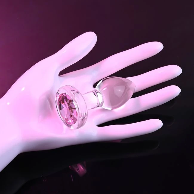 Adam & Eve Pink Gem Glass P Small - Temperature & Hygiene