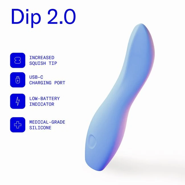 Dame Dip 2.0 Classic Vibrator Periwinkle - How It Feels