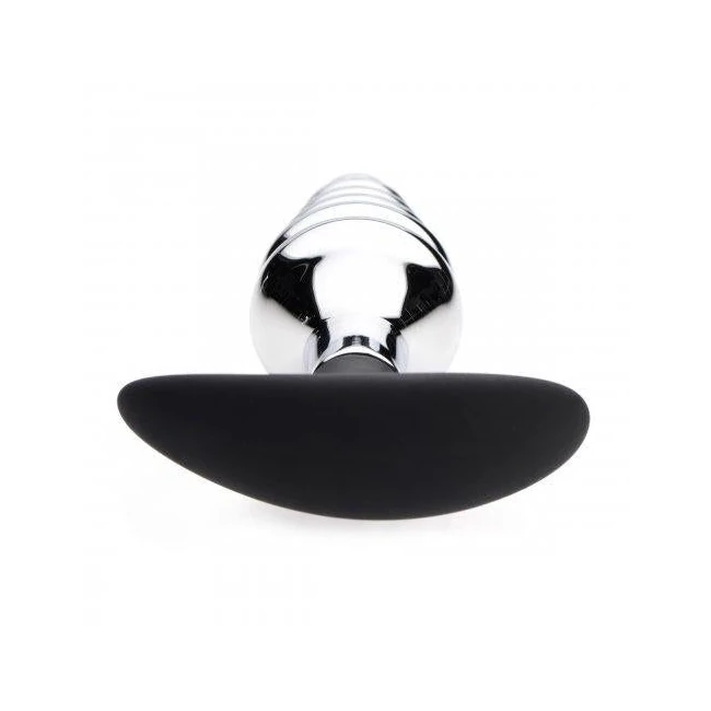Dark Hive Metal, Silicone Ribbed Anal Plug - Shape & Comfort