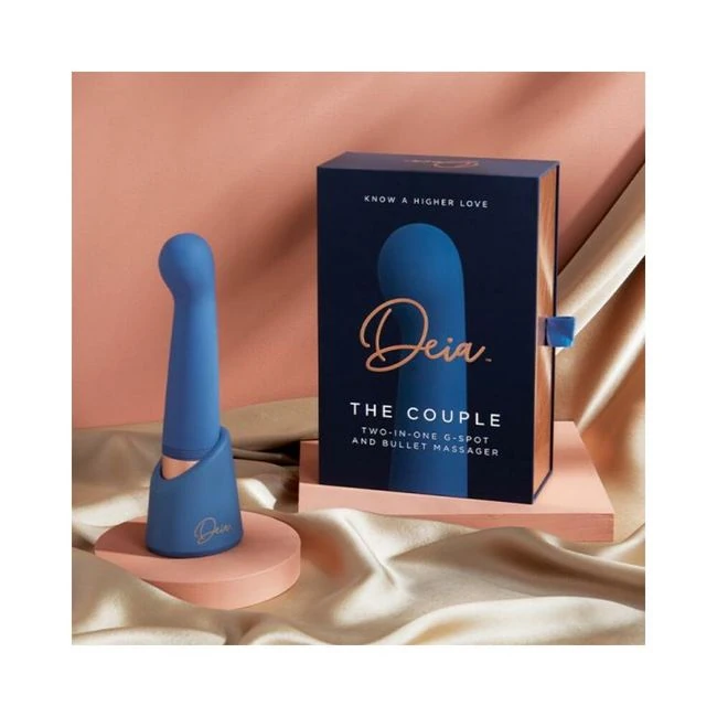 Deia the Couple G-spot and Bullet Massager Silicone Blue - Deia the Couple G-spot and Bullet Massager Silicone Blue