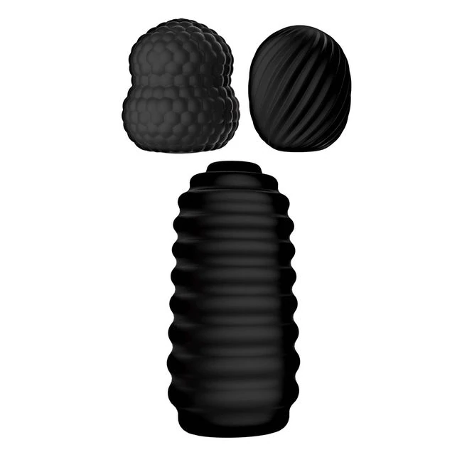 Delite Pocket Masturbator Kit Black - Internal Texture and Stimulation