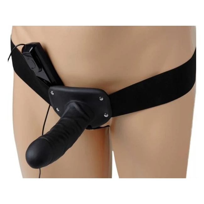 Deluxe Vibro Erection Assist Hollow Silicone Strap on - Material Feel & Construction
