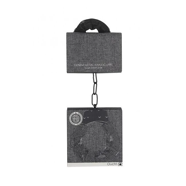 Denim Metal Handcuffs - Roughend Denim Style - Black - Build & Quality