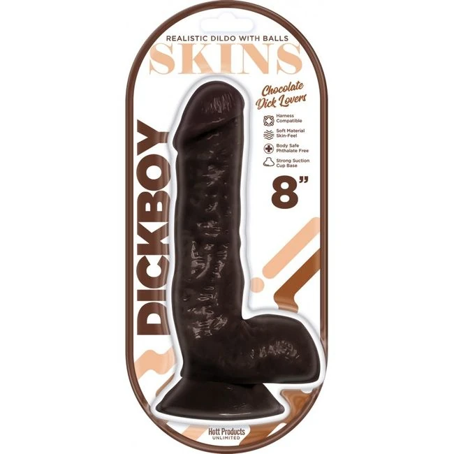 Dickboy Skins Chocolate Lovers Dildo - Shape & Texture