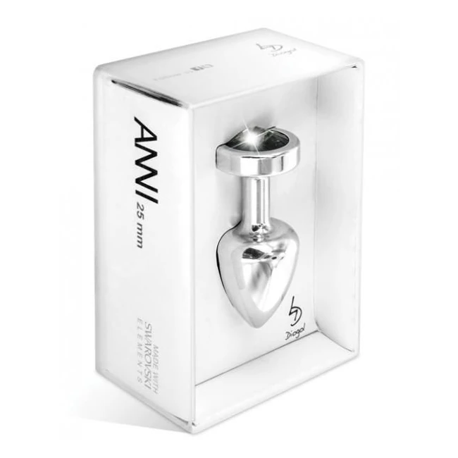 Diogol Anni Round Silver T1 Butt Plug Black - Shape & Comfort