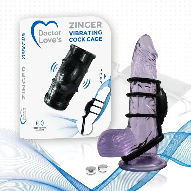 Doctor Love Zinger Vibrating Cock Cage - Internal Texture