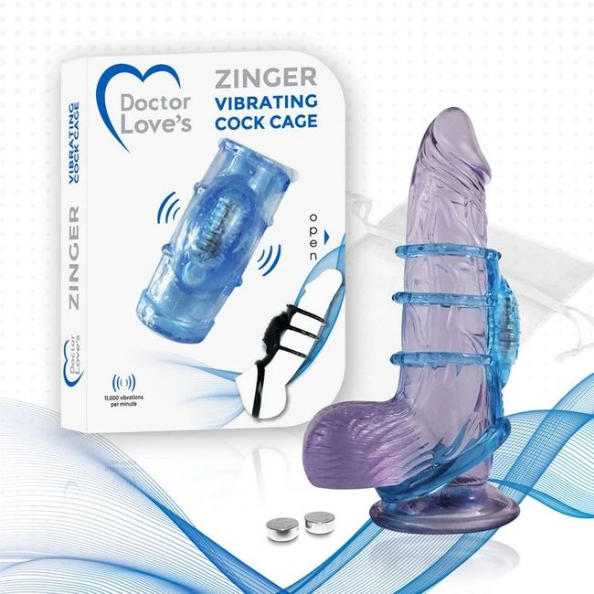 Doctor Love Zinger Vibrating Cock Cage - Grip & Control