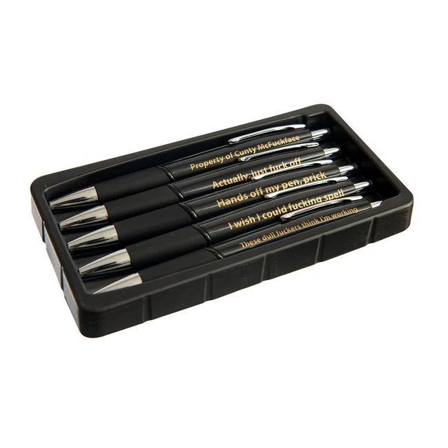 Offensive Office Pens Assor Sayings 5pk - Build & Quality
