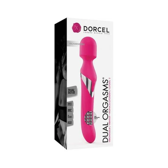 Dorcel Dual Orgasm Wand Magenta Pink Vibrator - Vibration Modes