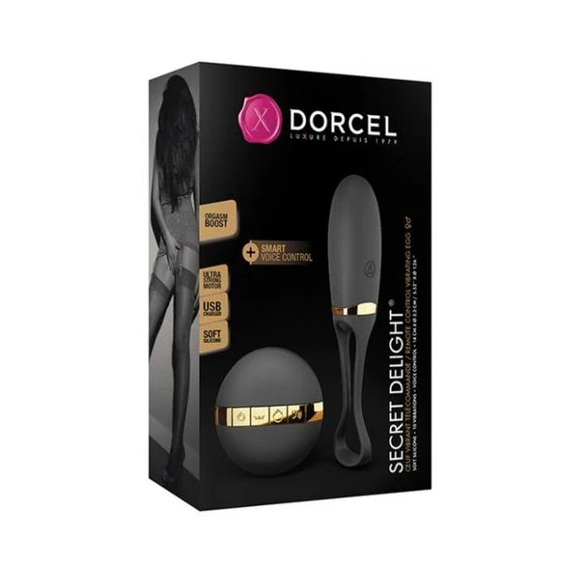 Dorcel Secret Delight Voice Control Egg Vibrator Black Gold - Vibration Modes