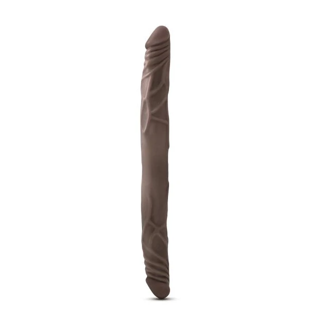 Dr Skin 14 Double Dildo Chocolate " - Shape & Texture