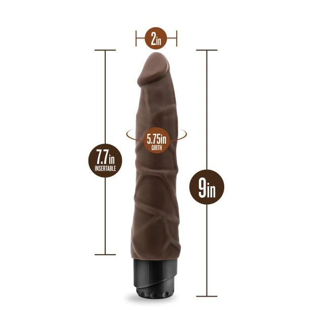 Dr Skin Cock Vibe #1 Chocolate - Vibration Modes
