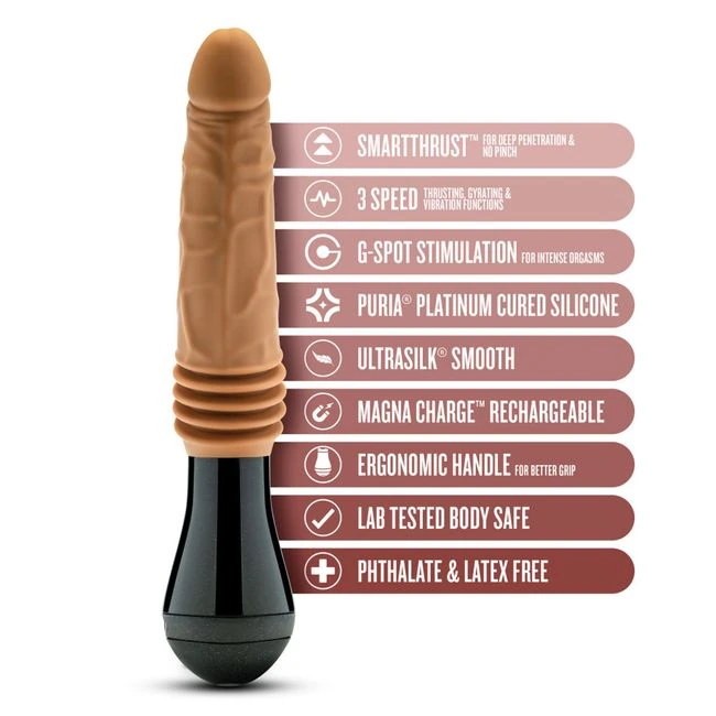 Dr Skin Dr. Arthur Thrusting Gyrating Vibrating Dildo Tan - Introducing the Dr. Skin Dr. Arthur Thrusting Gyrating Vibrating Dildo Tan