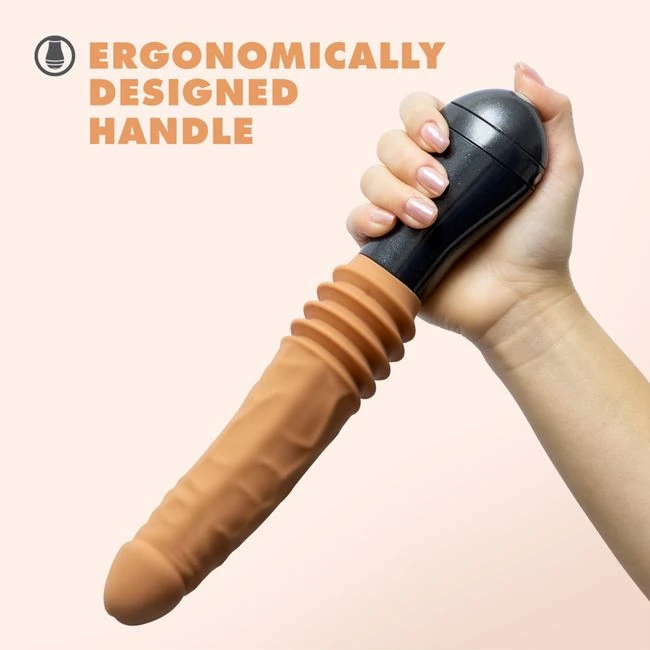 Dr Skin Dr. Arthur Thrusting Gyrating Vibrating Dildo Tan - Vibration Modes and Thrusting Technology