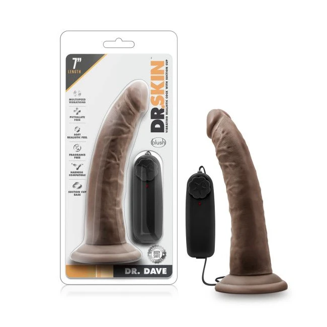 Dr Skin Dr Dave Vibrating Cock W/ Suction Cup - Overview