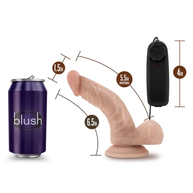 Dr Skin Dr Ken 6.5in Vibrating Cock W/ Suction Cup Vanilla - Vibration Modes and Power