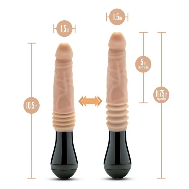 Dr. Skin Dr. Knight Thrusting Gyrating Vibrating Dildo Beige - Power & Performance