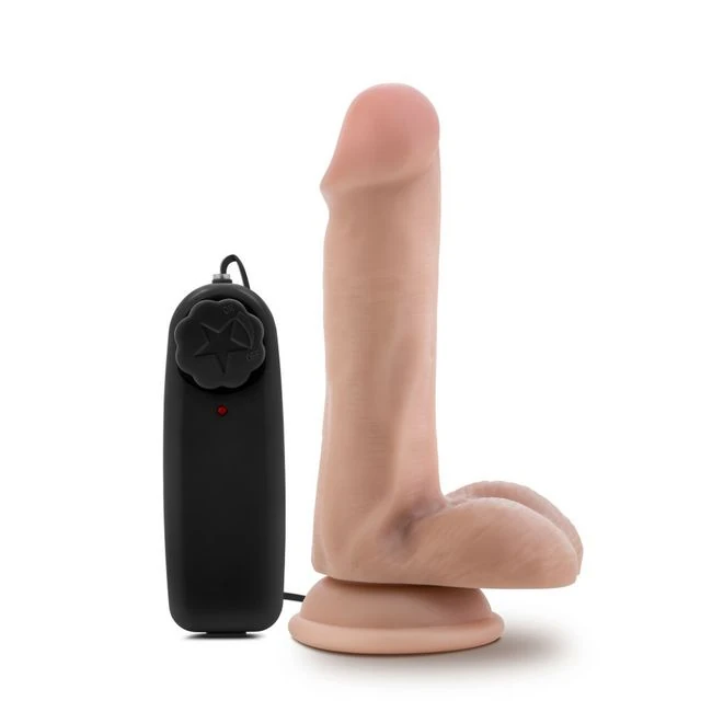 Dr Skin Dr. Rob 6in Cock Vanilla Vibrating - Shape & Texture