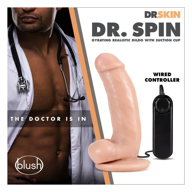 Dr Skin Dr Spin Gyrating Realistic Dildo - Power & Performance
