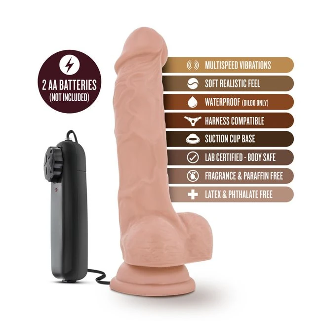 Dr Skin Dr Tim 7.5in Vibrating Cock W/ Suction Cup Vanilla - Additional Features