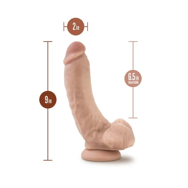 Dr. Skin Mr. Mayor 9in Dildo W/ Balls Beige - Additional Features