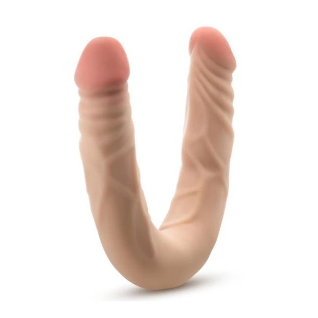Dr Skin Plus - 14 Posable Double Dong - Beige " - Experience the Ultimate in Dual-Penetration Pleasure