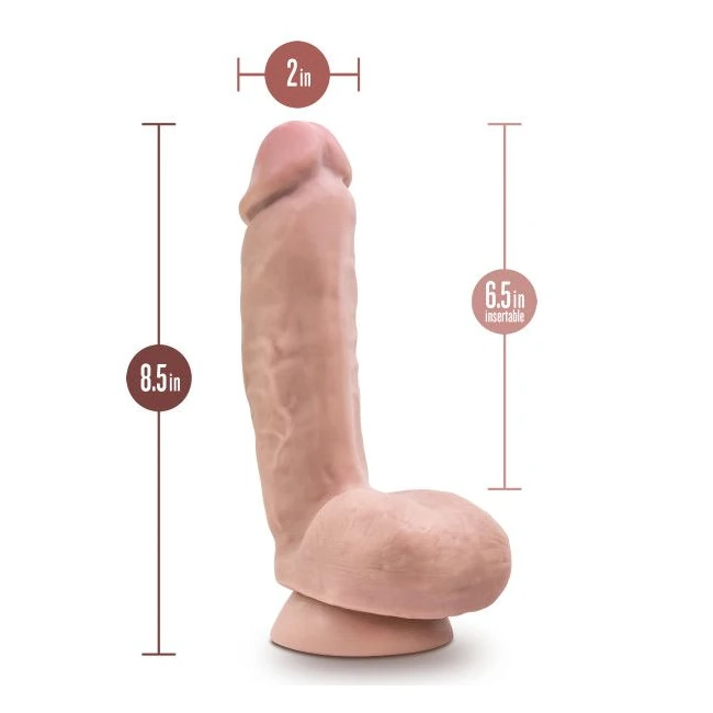 Dr Skin Plus Thick Dildo W/ Squeezable Balls - Additional Features